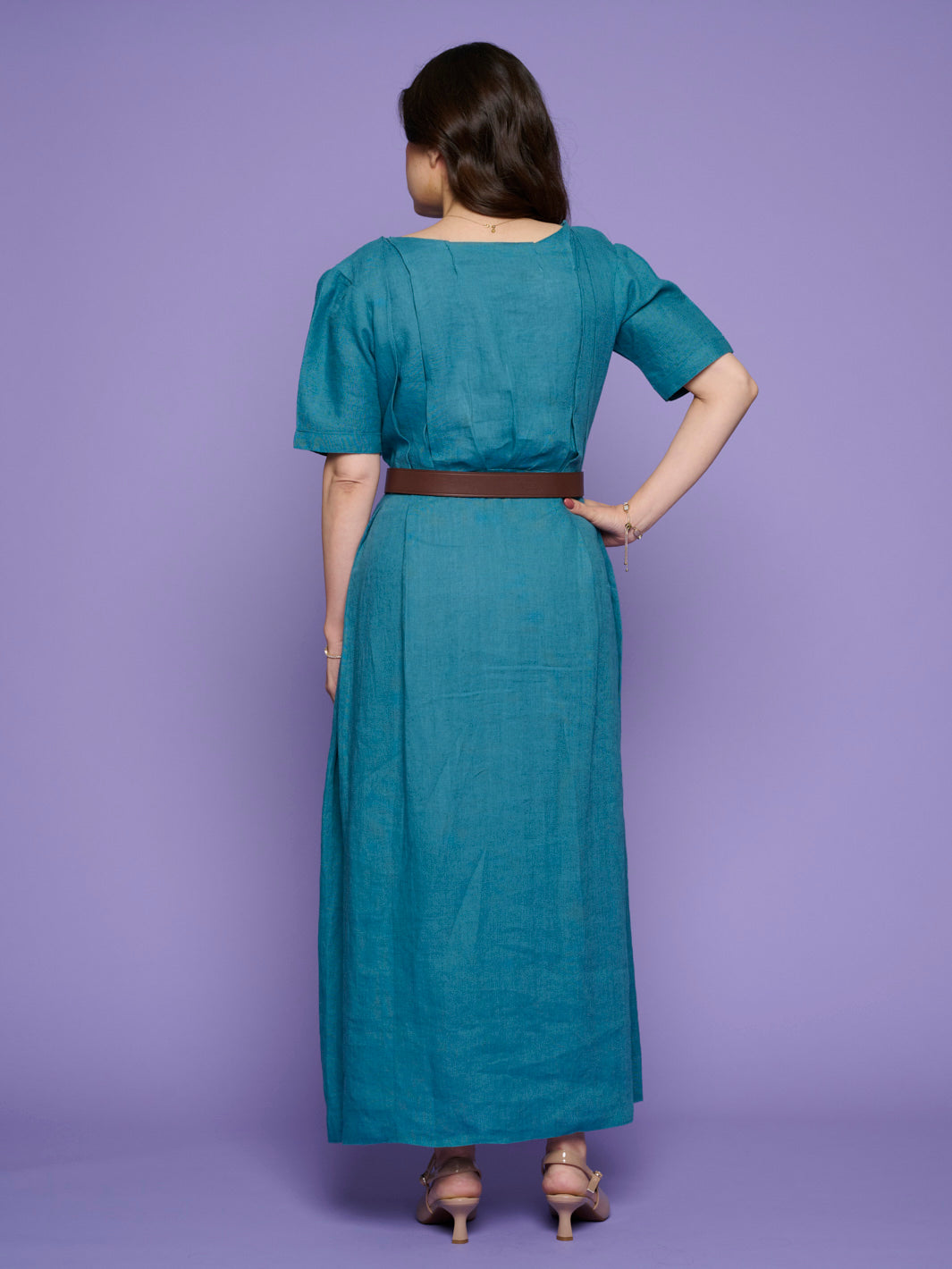 The Celestial Dress -Elegant Teal Maxi Dress